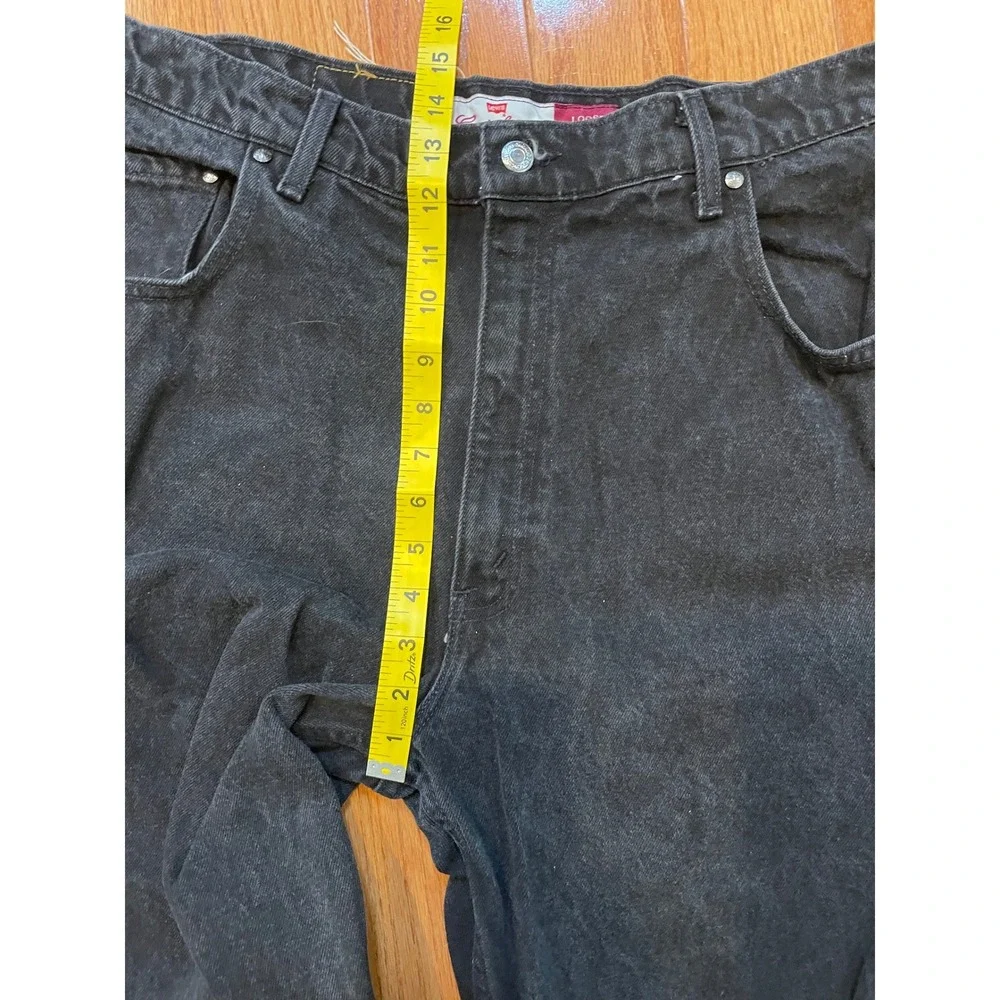 Levi's 545 Loose Jeans Mens 40x34 Black Cotton Vintage USA Orange Tab Baggy 90s
